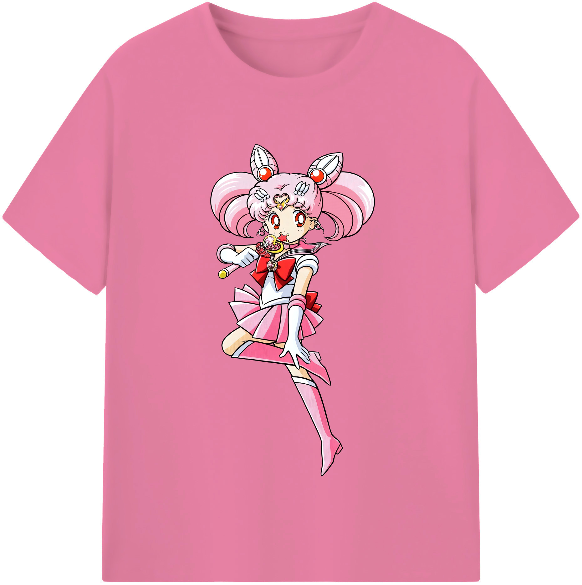 （画像用） 美少女戦士セーラームーン ちびうさ Sailor Moon Chibiusa Tsukino Usagi Small Lady Serenity 綿100％半袖Tシャツ（フロントプリント）